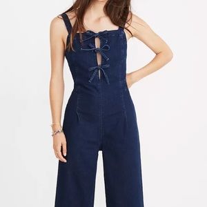 [madewell] Denim Tie-Front Jumpsuit